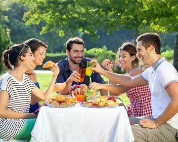 Bild eines Frühstücks mit Freunden